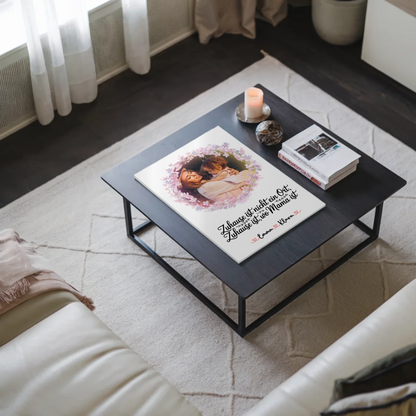 Mama Plakat Fotoboard Personalisiert - Zuhause ist wo Mama ist, mit Foto, Namen & Spruch