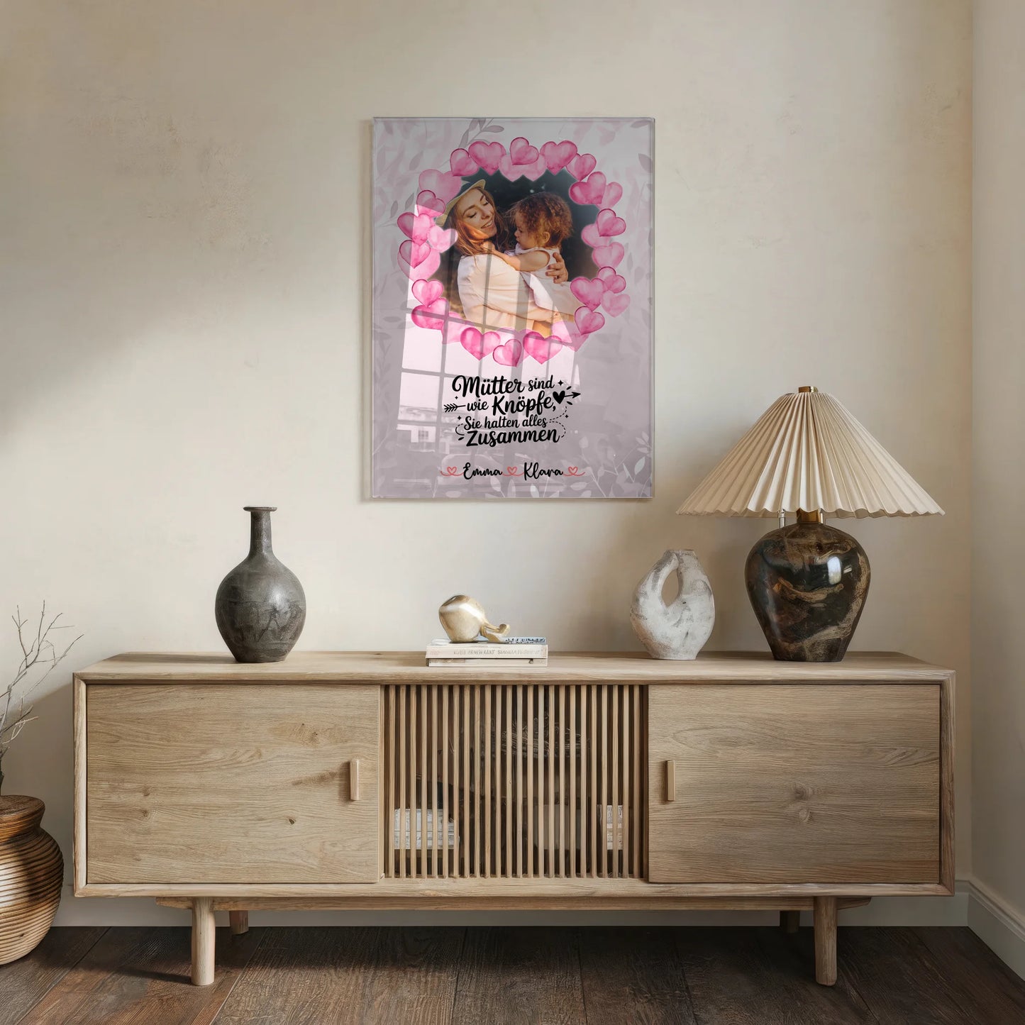 Mama Plakat Acrylglas Bild mit Foto, Namen und eigenem Spruch