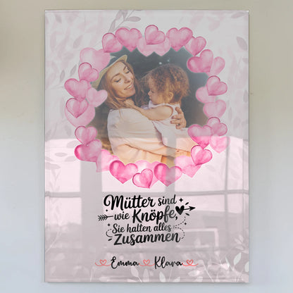 Mama Plakat Acrylglas Bild mit Foto, Namen und eigenem Spruch