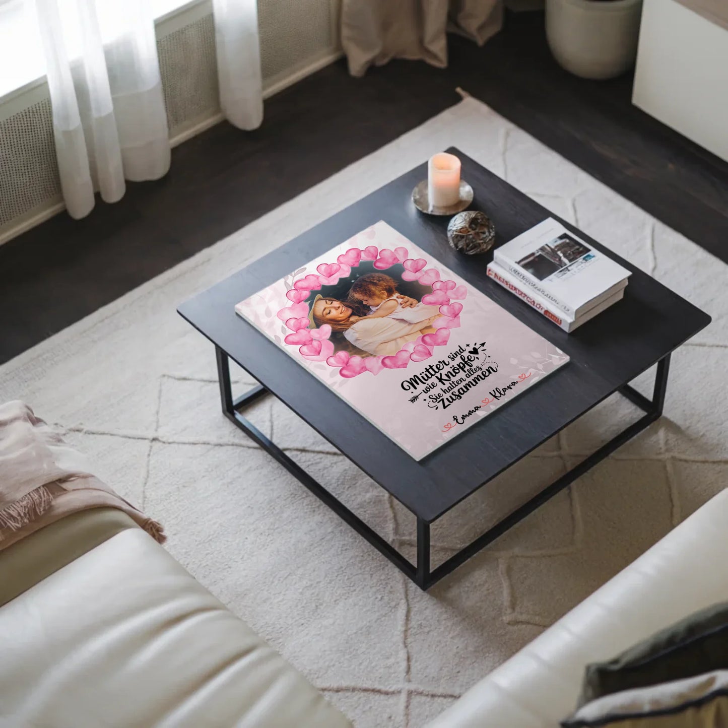 Personalisiertes Mama Plakat Fotoboard mit Foto, Namen & eigenem Spruch