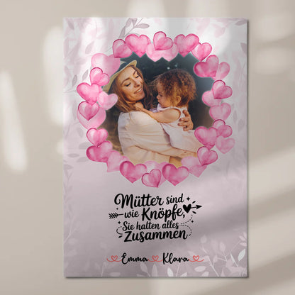 Personalisiertes Mama Plakat Fotoboard mit Foto, Namen & eigenem Spruch