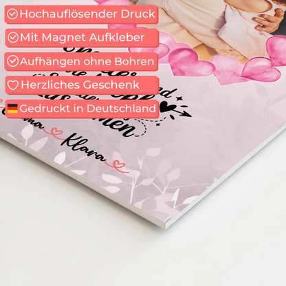 Personalisiertes Mama Plakat Fotoboard mit Foto, Namen & eigenem Spruch