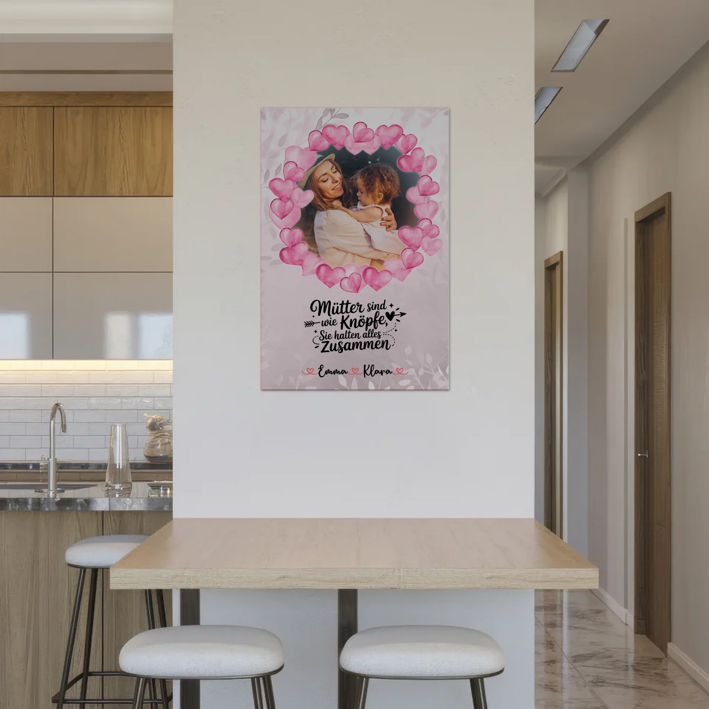 Personalisiertes Mama Plakat Fotoboard mit Foto, Namen & eigenem Spruch