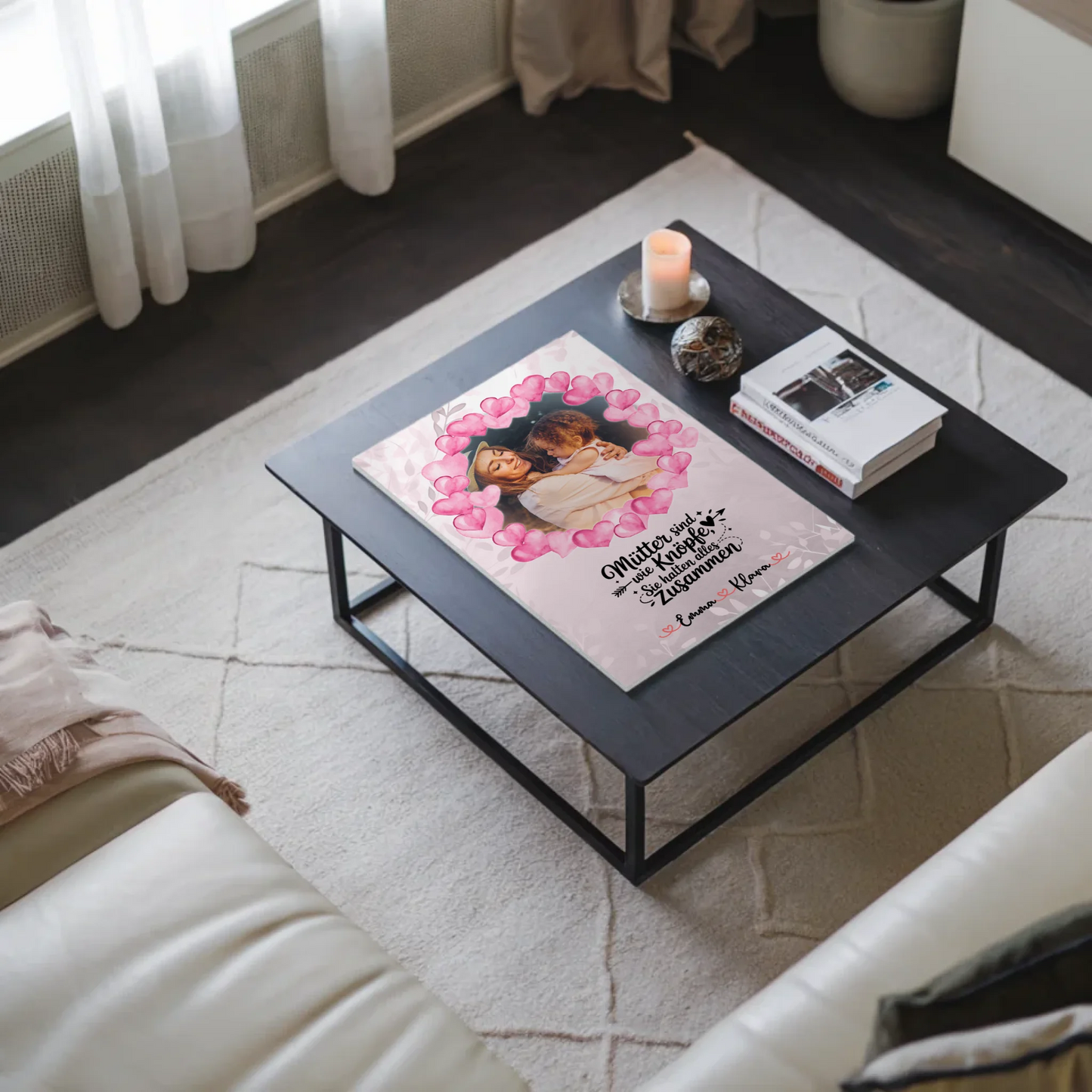 Personalisiertes Mama Plakat Fotoboard mit Foto, Namen & eigenem Spruch