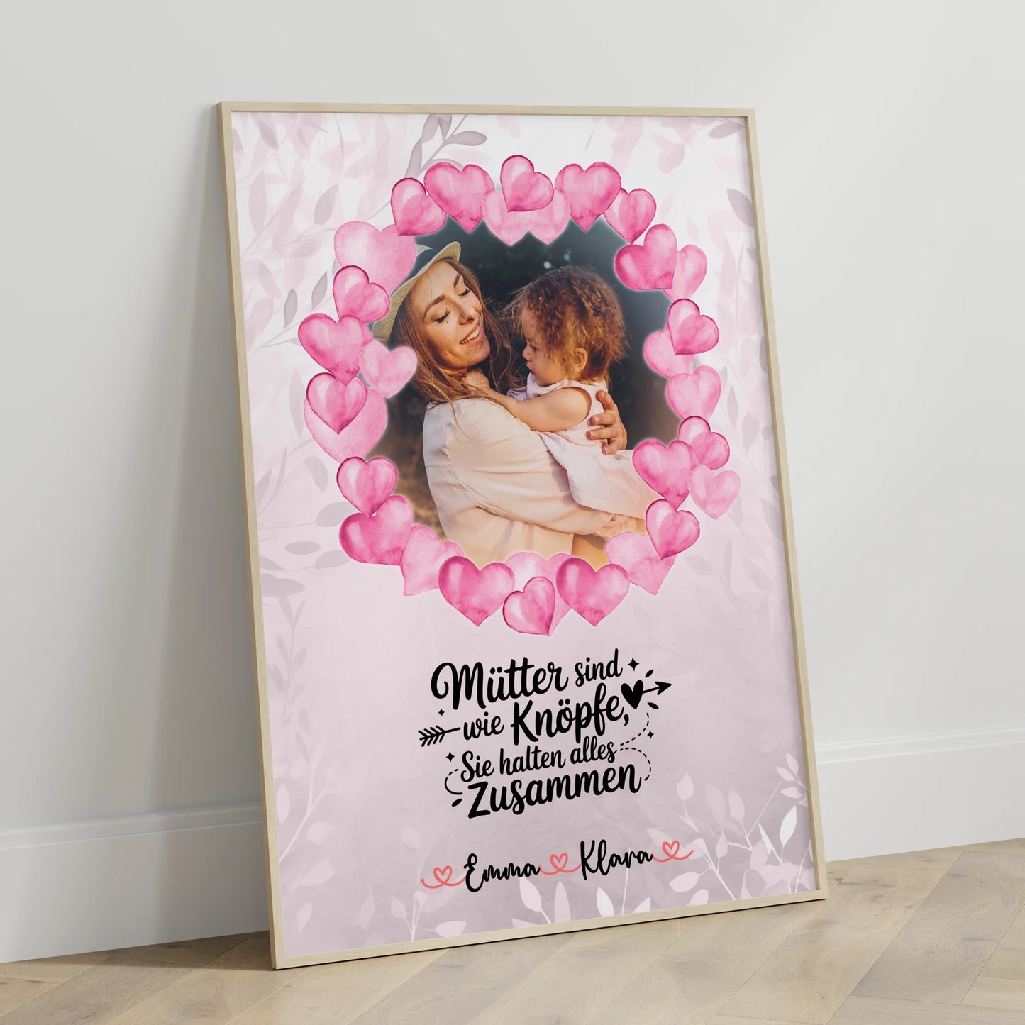 Mama Poster mit Foto, Namen und eigenem Spruch, Mütter halten alles zusammen