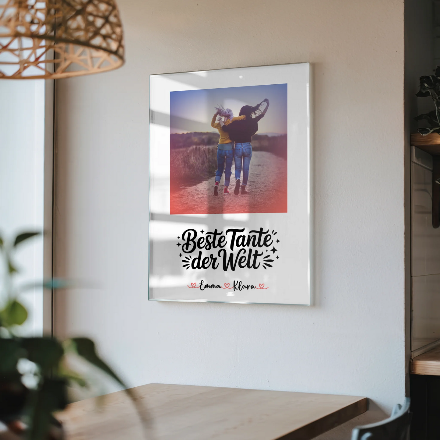 Foto Mit Acrylglas Beste Tante Der Welt mit Namen & Wunschtext