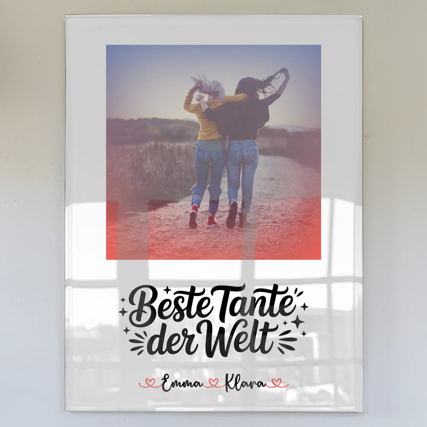 Foto Mit Acrylglas Beste Tante Der Welt mit Namen & Wunschtext