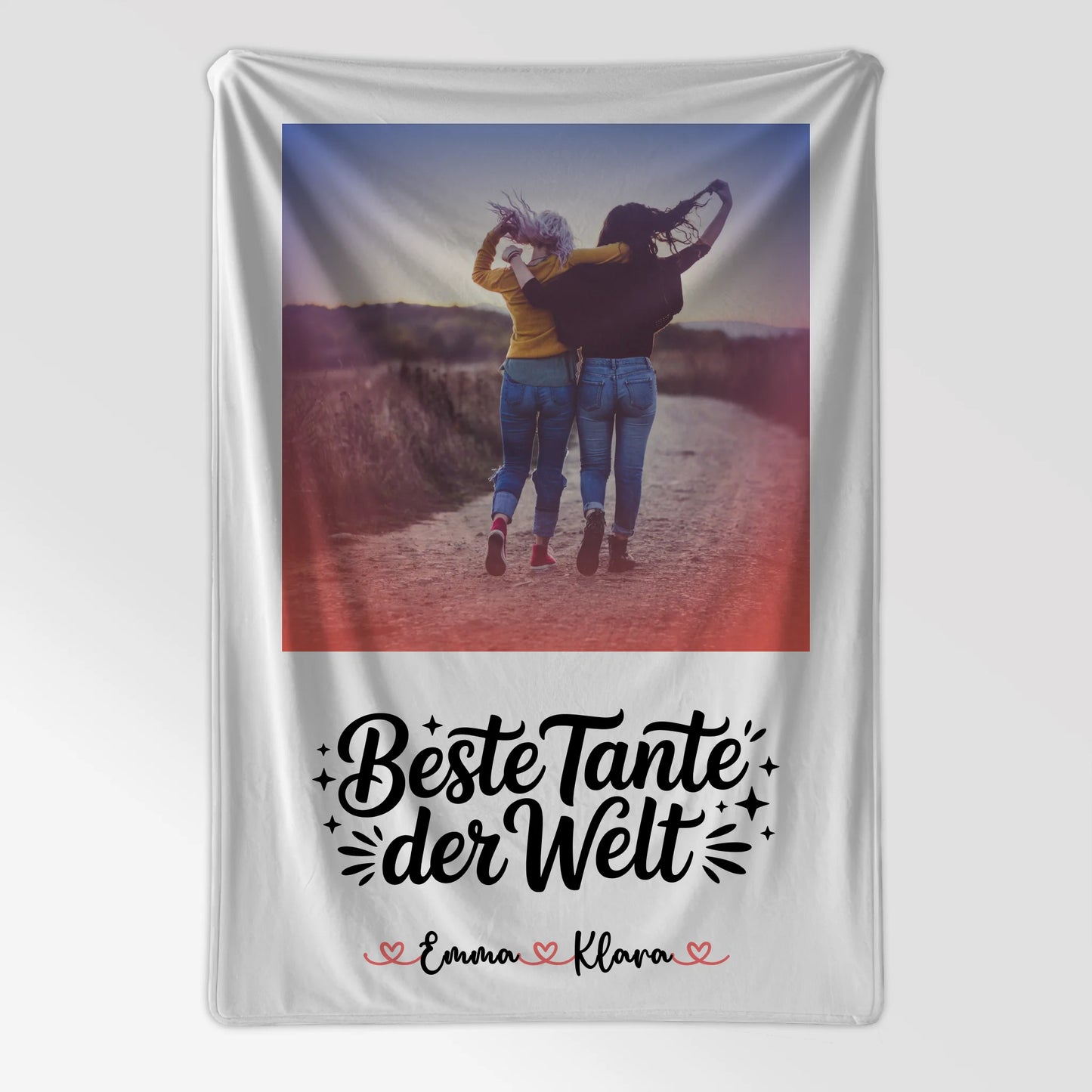 Kuscheldecke Mit Namen Und Motiv Beste Tante Foto & Wunschtext