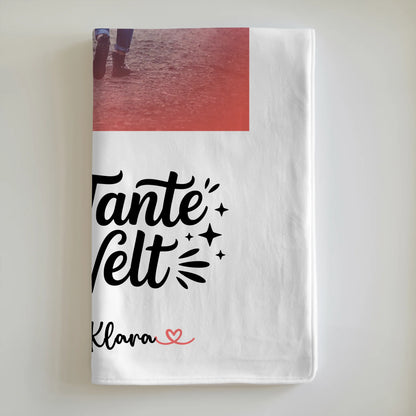 Kuscheldecke Mit Namen Und Motiv Beste Tante Foto & Wunschtext