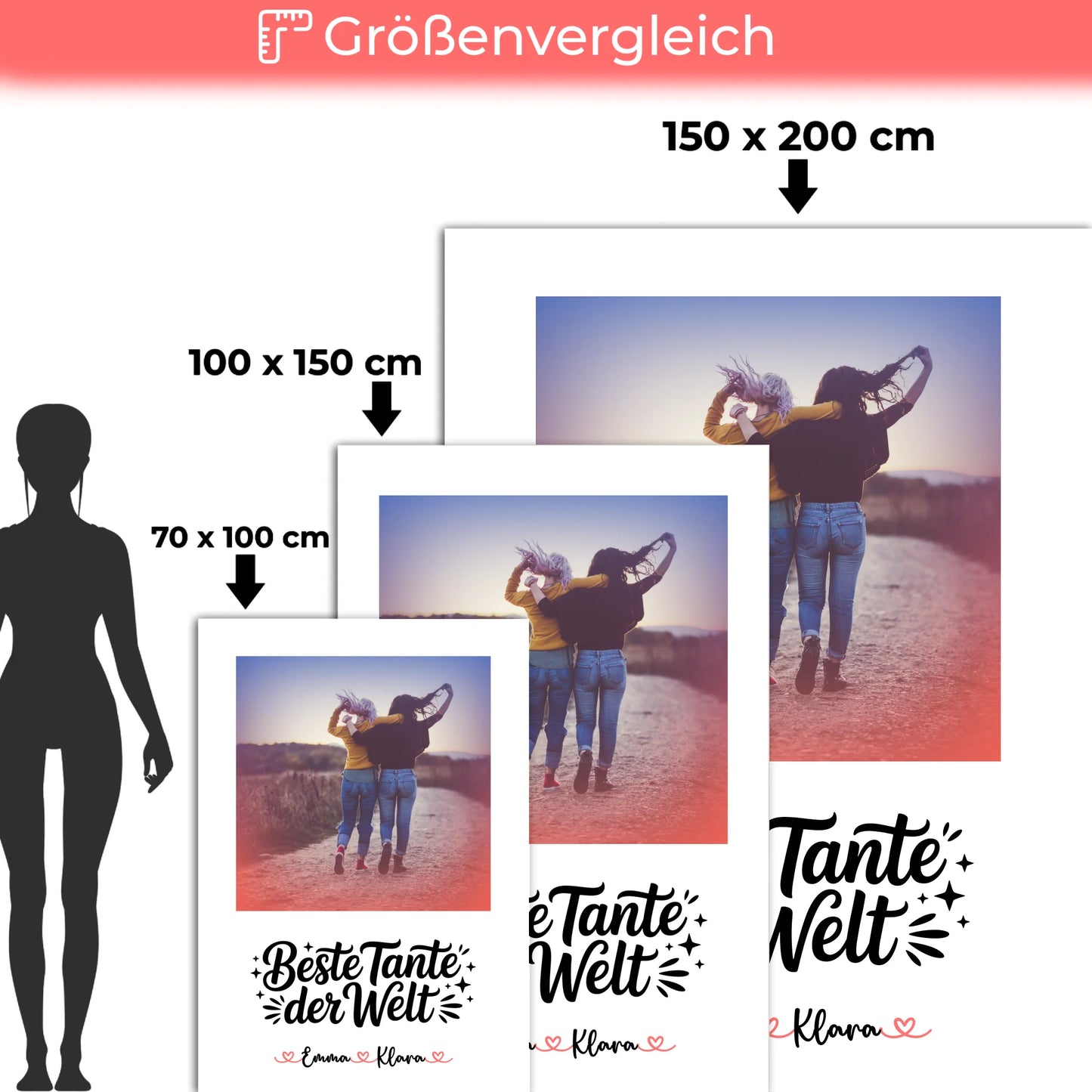 Kuscheldecke Mit Namen Und Motiv Beste Tante Foto & Wunschtext