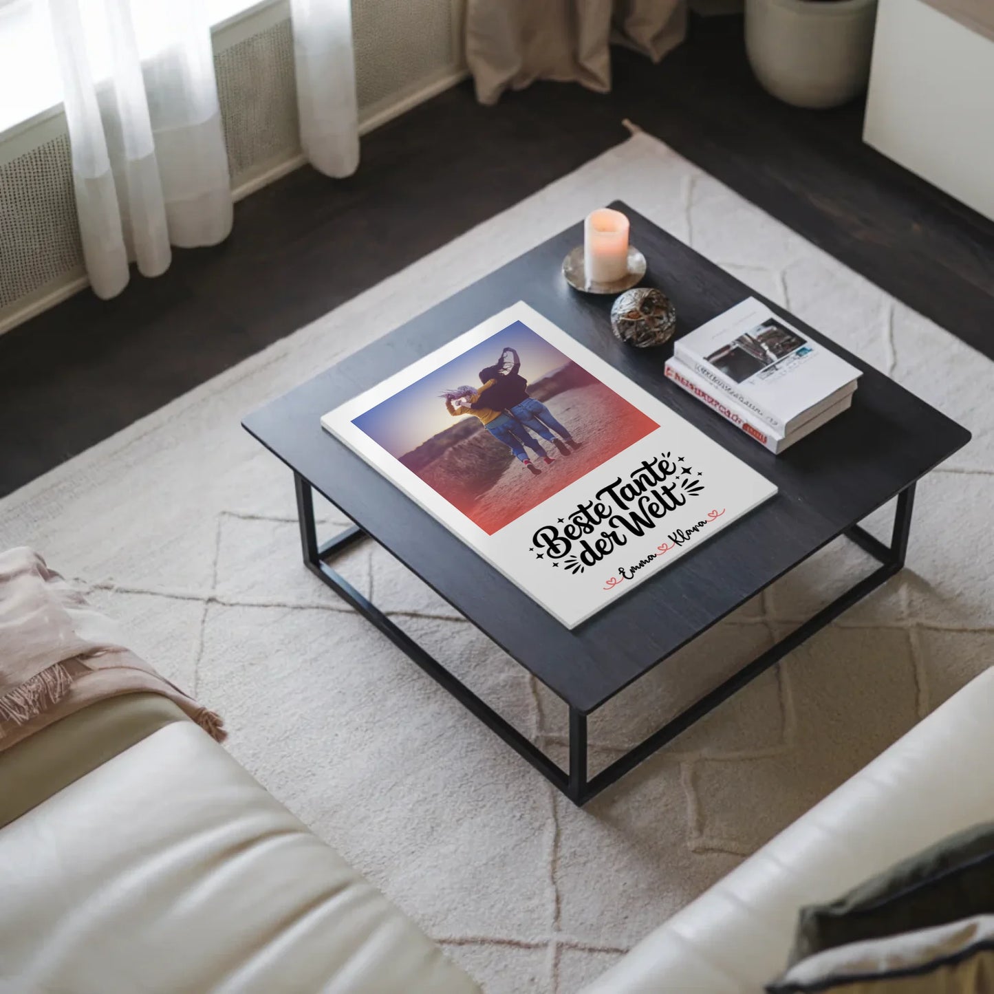 Magnetposter Fotoboard Beste Tante der Welt mit Namen & Foto