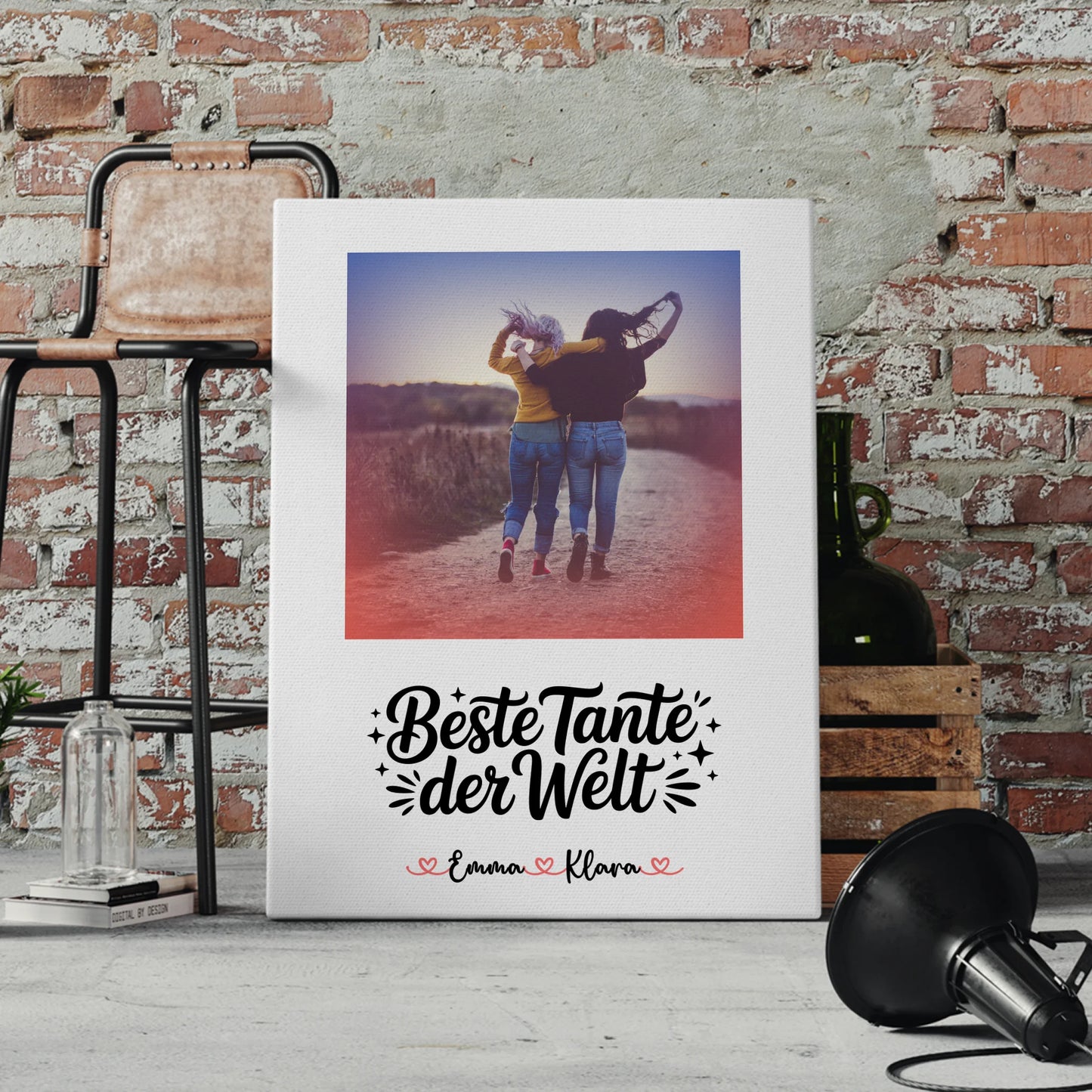 Leinwand Personalisiert Beste Tante Der Welt mit Foto & Namen