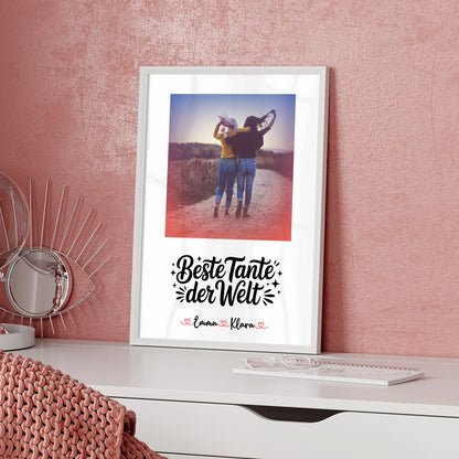 Foto Collage Poster Erstellen für Beste Tante Der Welt mit Namen
