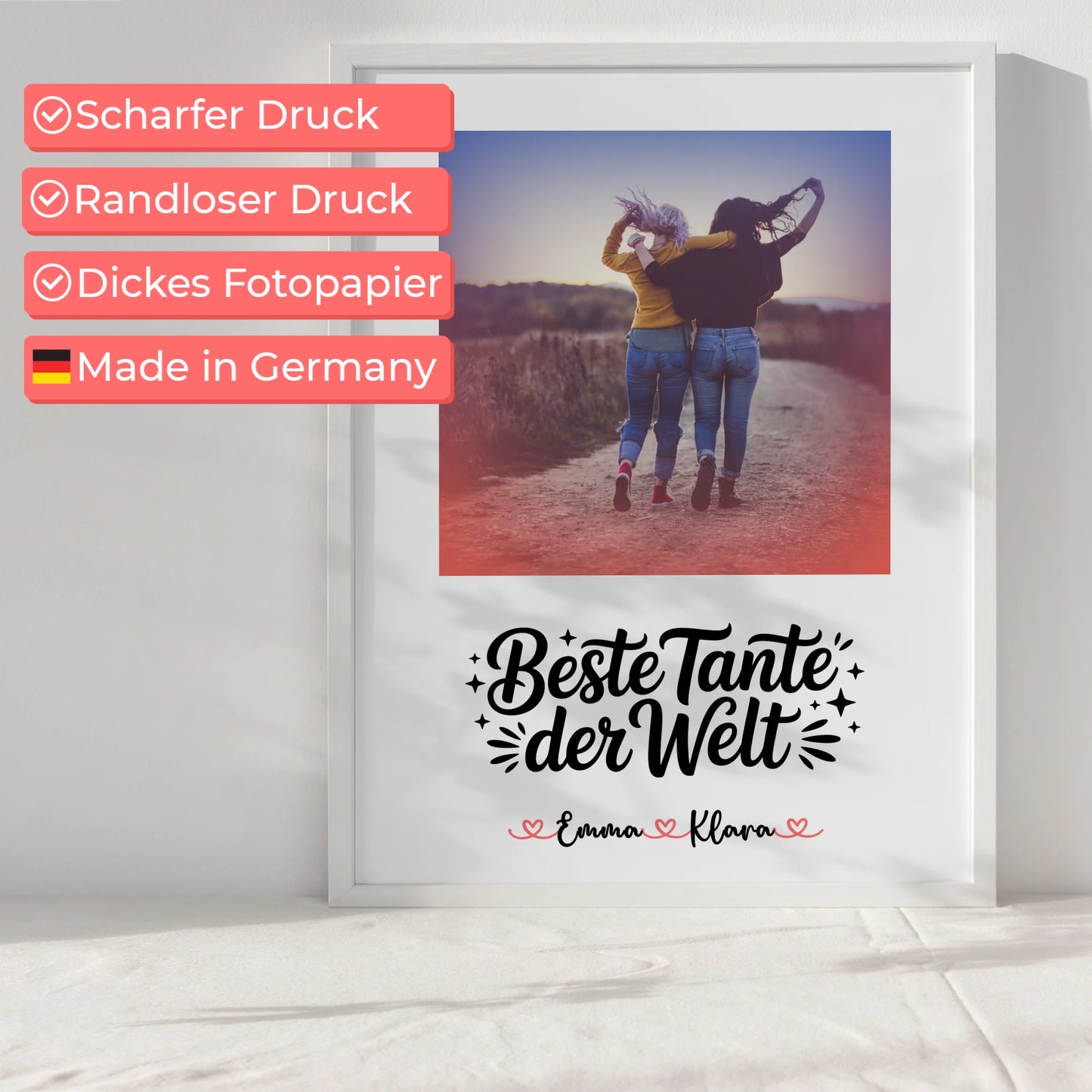 Foto Collage Poster Erstellen für Beste Tante Der Welt mit Namen