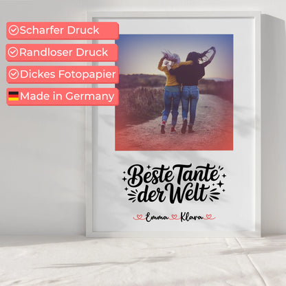 Foto Collage Poster Erstellen für Beste Tante Der Welt mit Namen