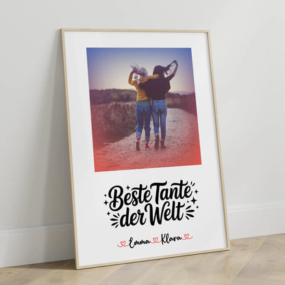 Foto Collage Poster Erstellen für Beste Tante Der Welt mit Namen