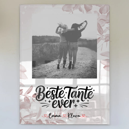 Acryl Bild Personalisiert Beste Tante Ever Mit Foto & Namen Hintergrundbild & Wunschtext