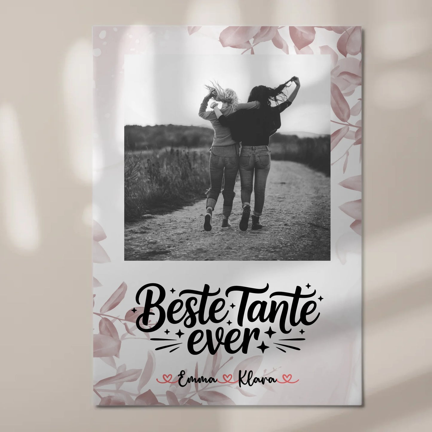 Magnet Poster Wandbild Beste Tante Ever Mit Foto & Namen Black & White Wunschtext