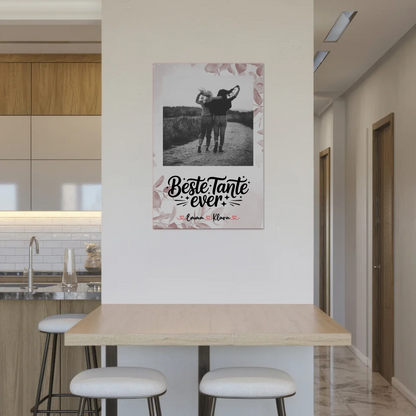 Magnet Poster Wandbild Beste Tante Ever Mit Foto & Namen Black & White Wunschtext