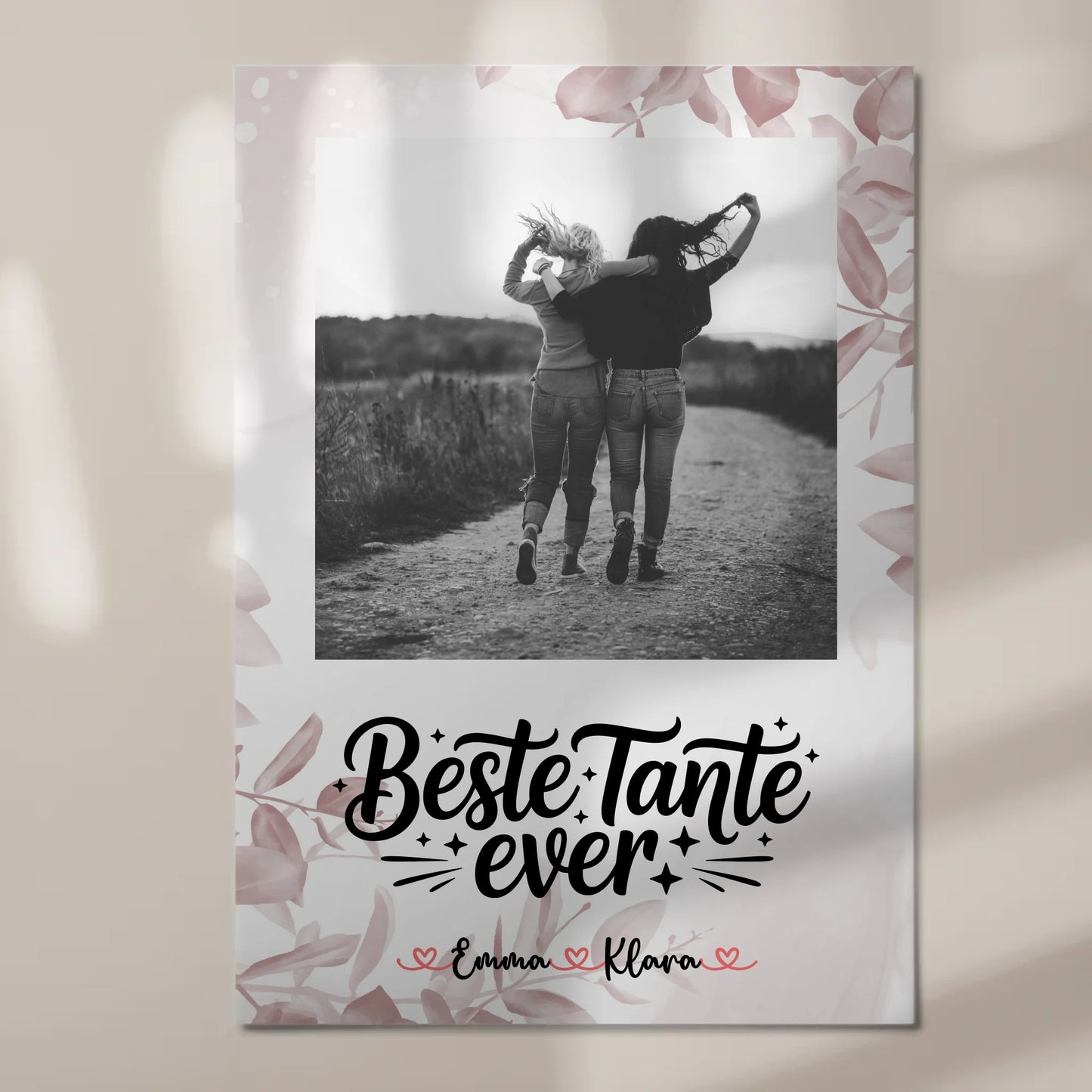 Magnet Poster Wandbild Beste Tante Ever Mit Foto & Namen Black & White Wunschtext