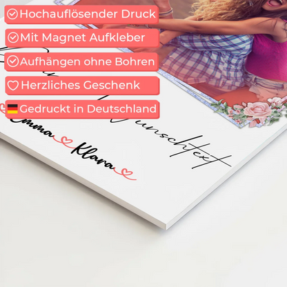 Magnet Poster Wandbild Fotocollage Tante 5 Foto & Namen