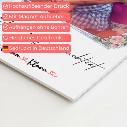 Magnet Poster Wandbild Fotocollage Tante 5 Foto & Namen