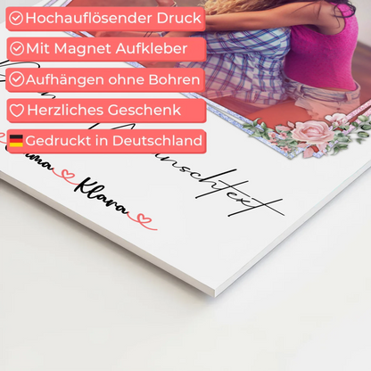 Magnet Poster Wandbild Fotocollage Tante 5 Foto & Namen