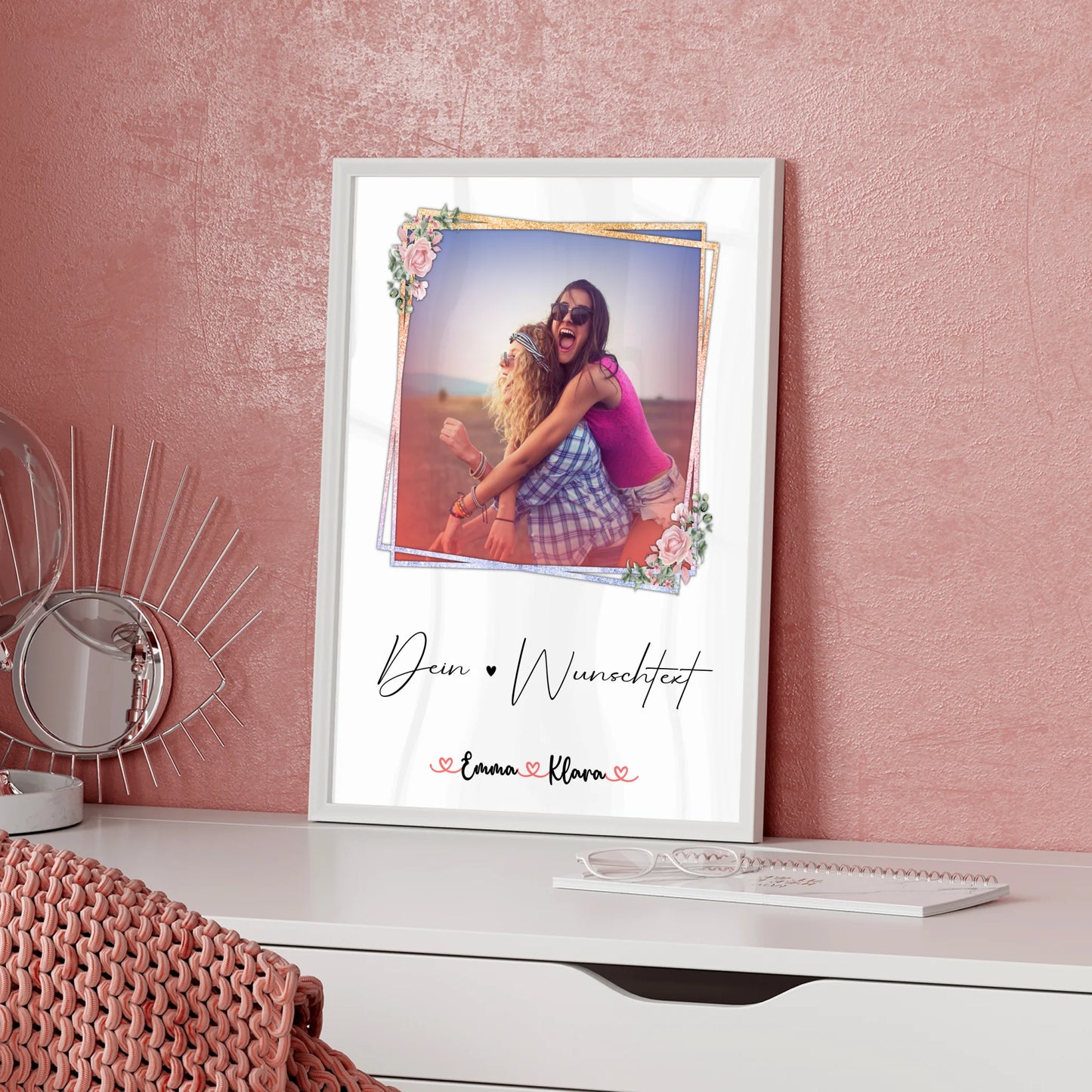 Poster Personalisiert Text Wunschtext für Tante Foto & Namen