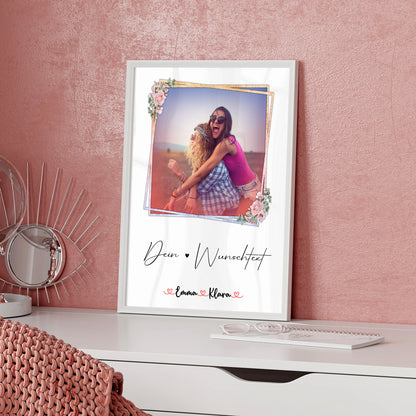 Poster Personalisiert Text Wunschtext für Tante Foto & Namen