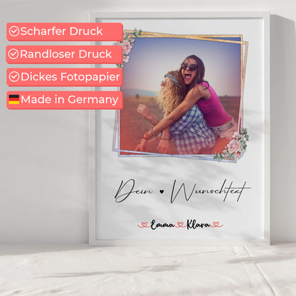 Poster Personalisiert Text Wunschtext für Tante Foto & Namen
