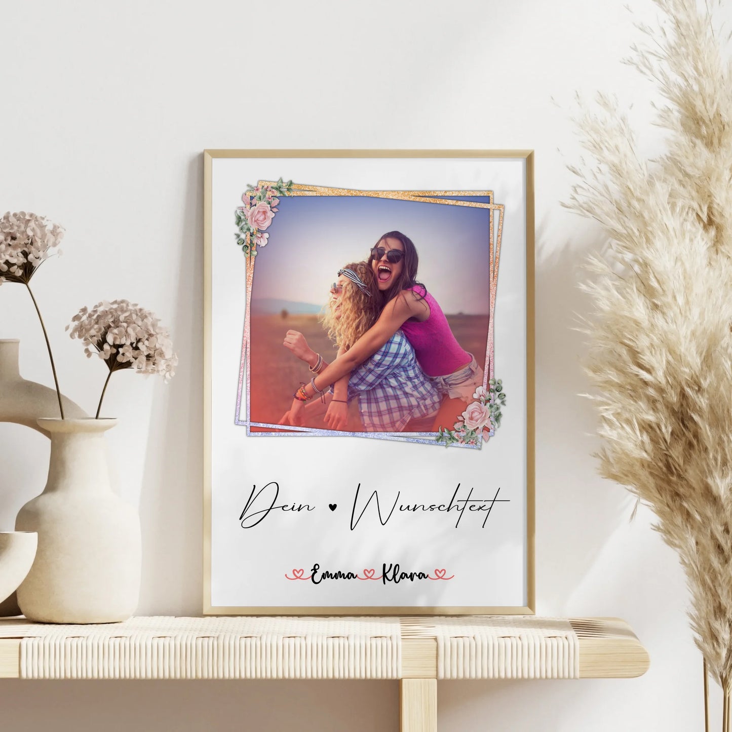 Poster Personalisiert Text Wunschtext für Tante Foto & Namen