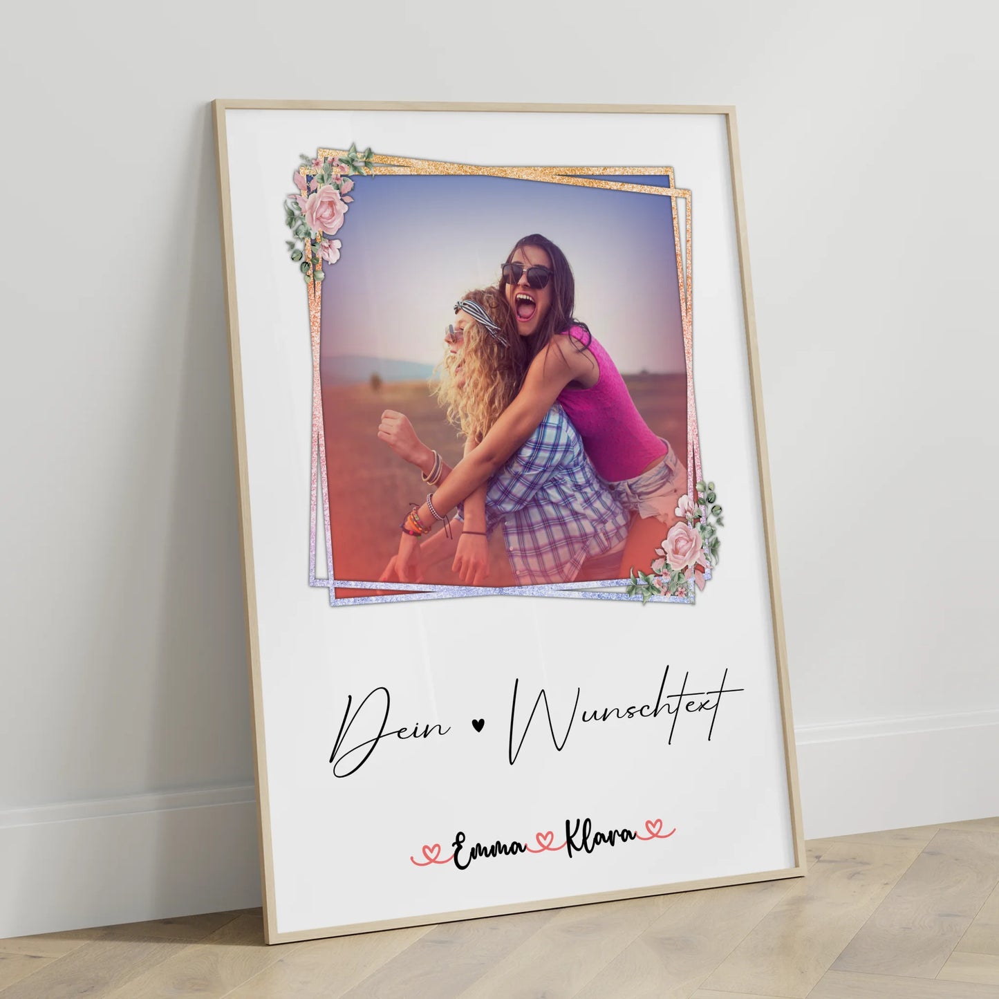 Poster Personalisiert Text Wunschtext für Tante Foto & Namen