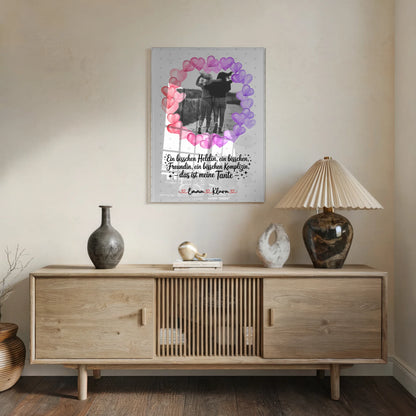 Bild Aus Acrylglas personalisiert mit Namen & Foto für Heldin Freundin Schwester Tante