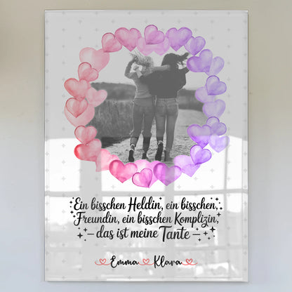 Bild Aus Acrylglas personalisiert mit Namen & Foto für Heldin Freundin Schwester Tante