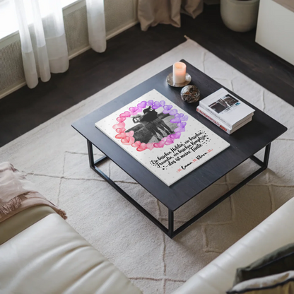 Personalisiertes Fotoboard Namen & Foto für Heldin Freundin Schwester Tante, Black & White