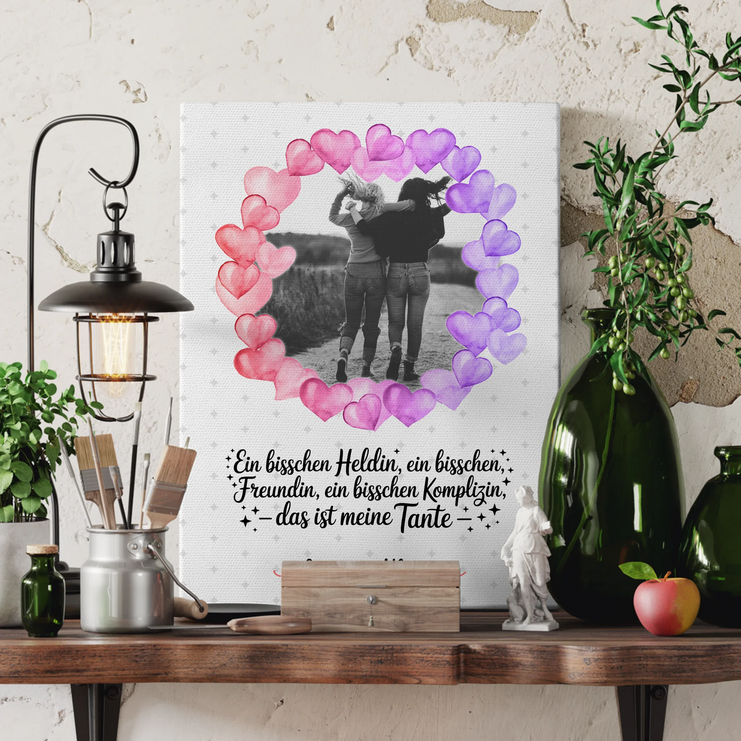 Leinwand Personalisiert für Heldin Freundin Schwester Schwägerin Tante mit Namen & Foto