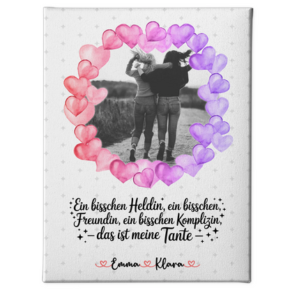 Leinwand Personalisiert für Heldin Freundin Schwester Schwägerin Tante mit Namen & Foto