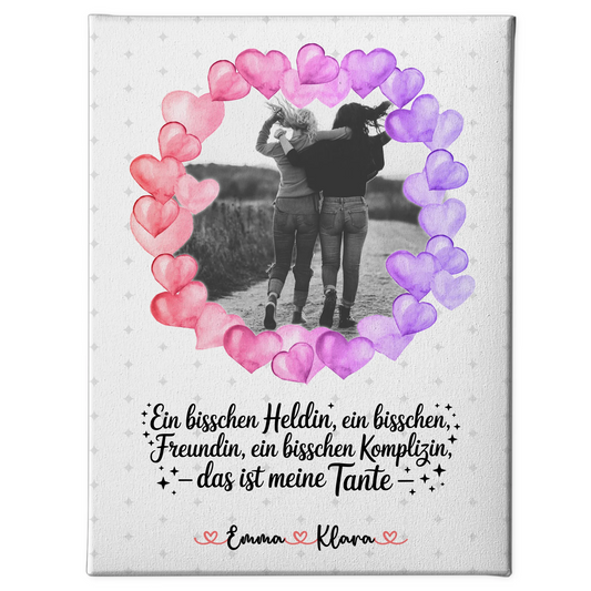 Leinwand Personalisiert für Heldin Freundin Schwester Schwägerin Tante mit Namen & Foto