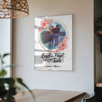 Acrylglas Bild personalisiert Bruder ist ein Engel Foto & Namen, Wunschtext