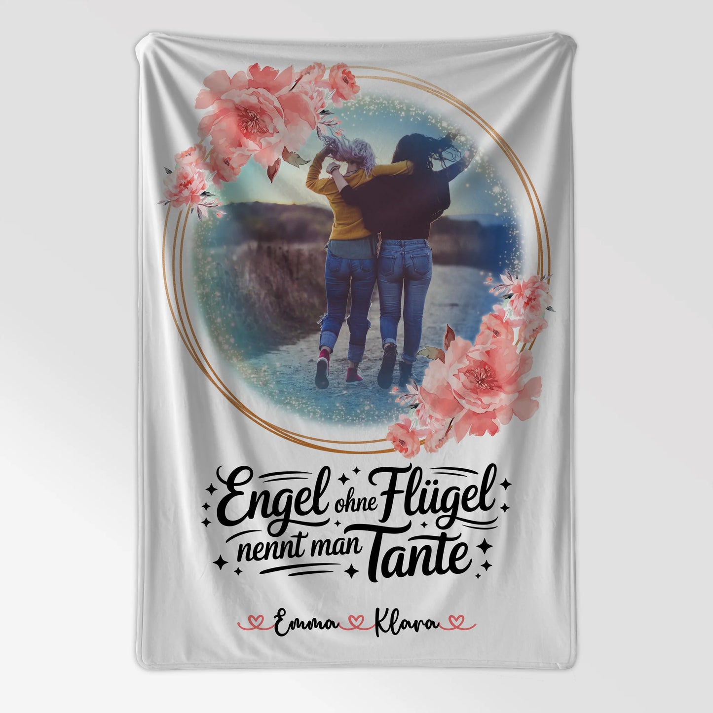 Decke Mit Namen mit Foto & Namen und Wunschtext, Bruder ist ein Engel, Tante