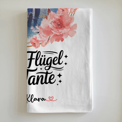Decke Mit Namen mit Foto & Namen und Wunschtext, Bruder ist ein Engel, Tante