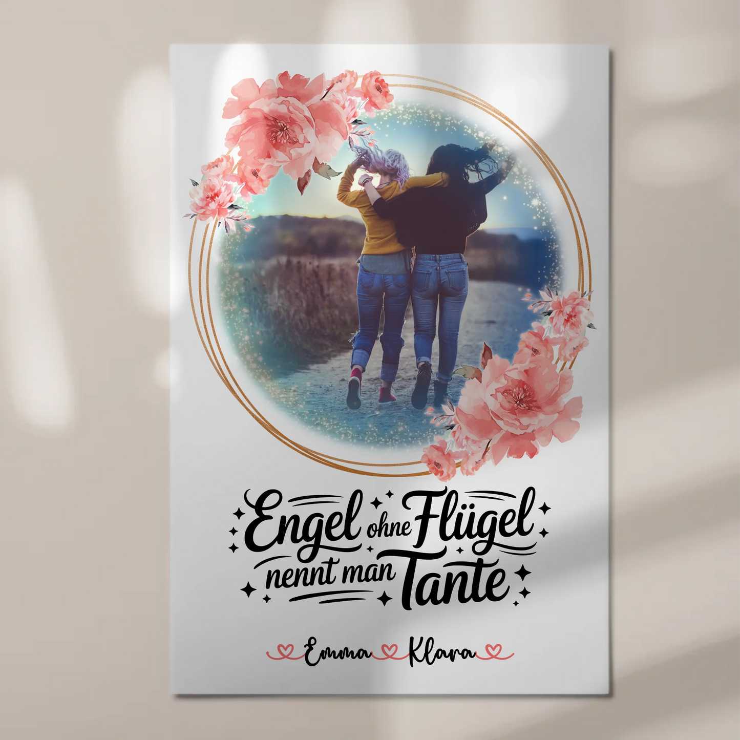 Fotoboard personalisiert mit Bruder ist ein Engel Motiv für Tante - Foto & Namen