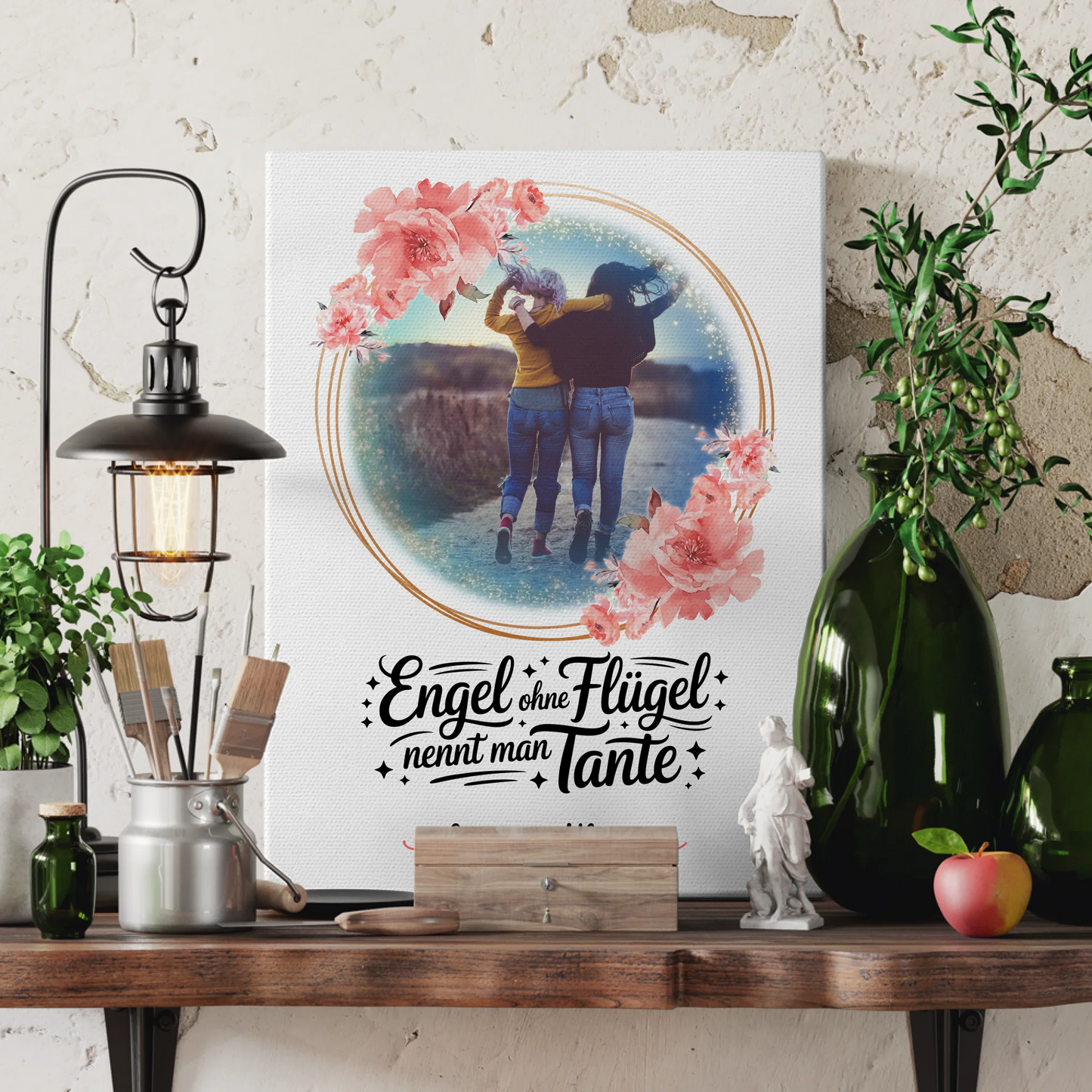 Leinwand Personalisiert Bruder ist ein Engel für Tante 1 Foto, Namen & Wunschtext