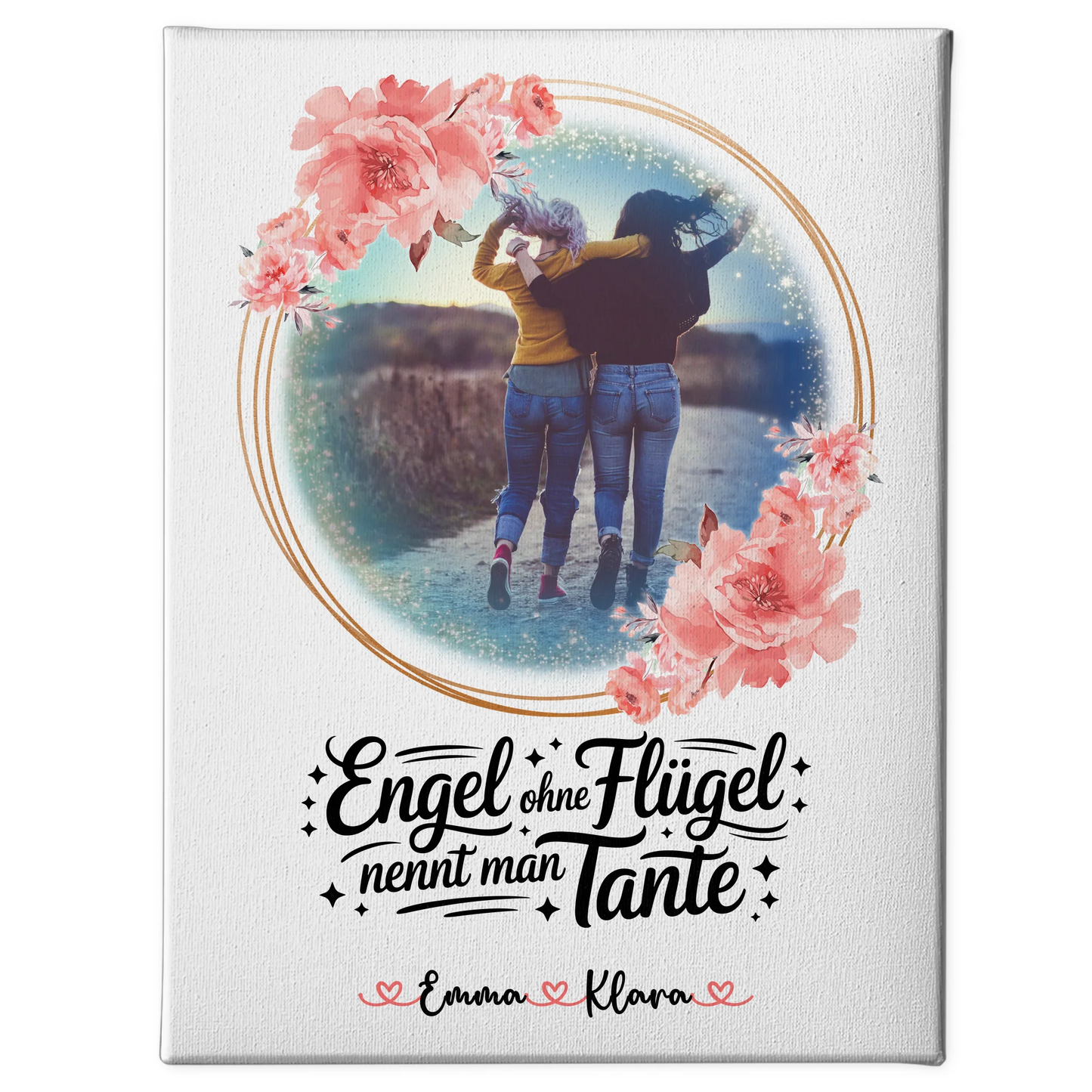 Leinwand Personalisiert Bruder ist ein Engel für Tante 1 Foto, Namen & Wunschtext