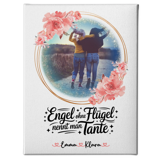 Leinwand Personalisiert Bruder ist ein Engel für Tante 1 Foto, Namen & Wunschtext