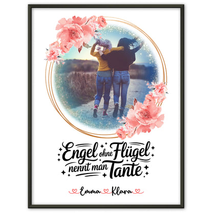 Liebes Poster Personalisiert mit 1 Foto, Namen & Wunschtext für Bruder ist ein Engel