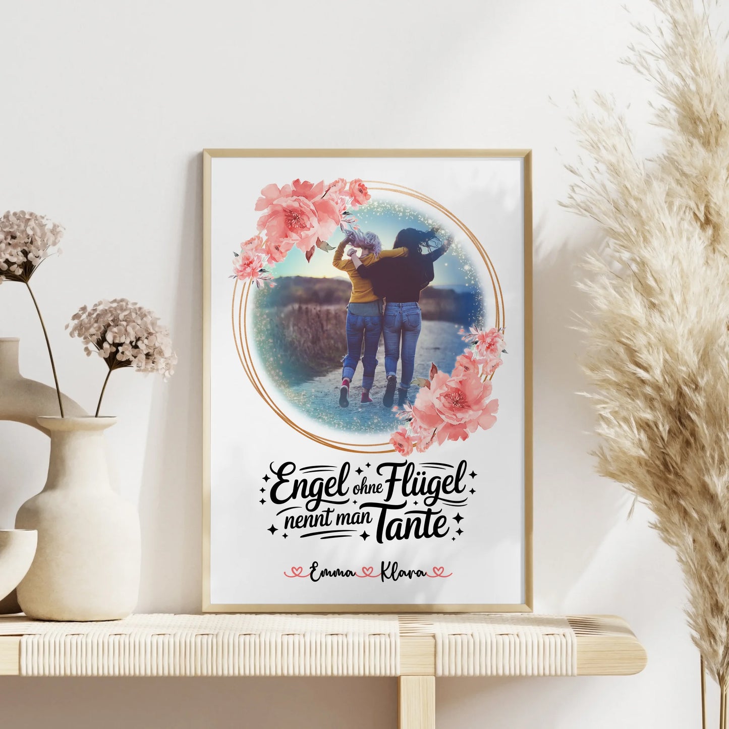 Liebes Poster Personalisiert mit 1 Foto, Namen & Wunschtext für Bruder ist ein Engel