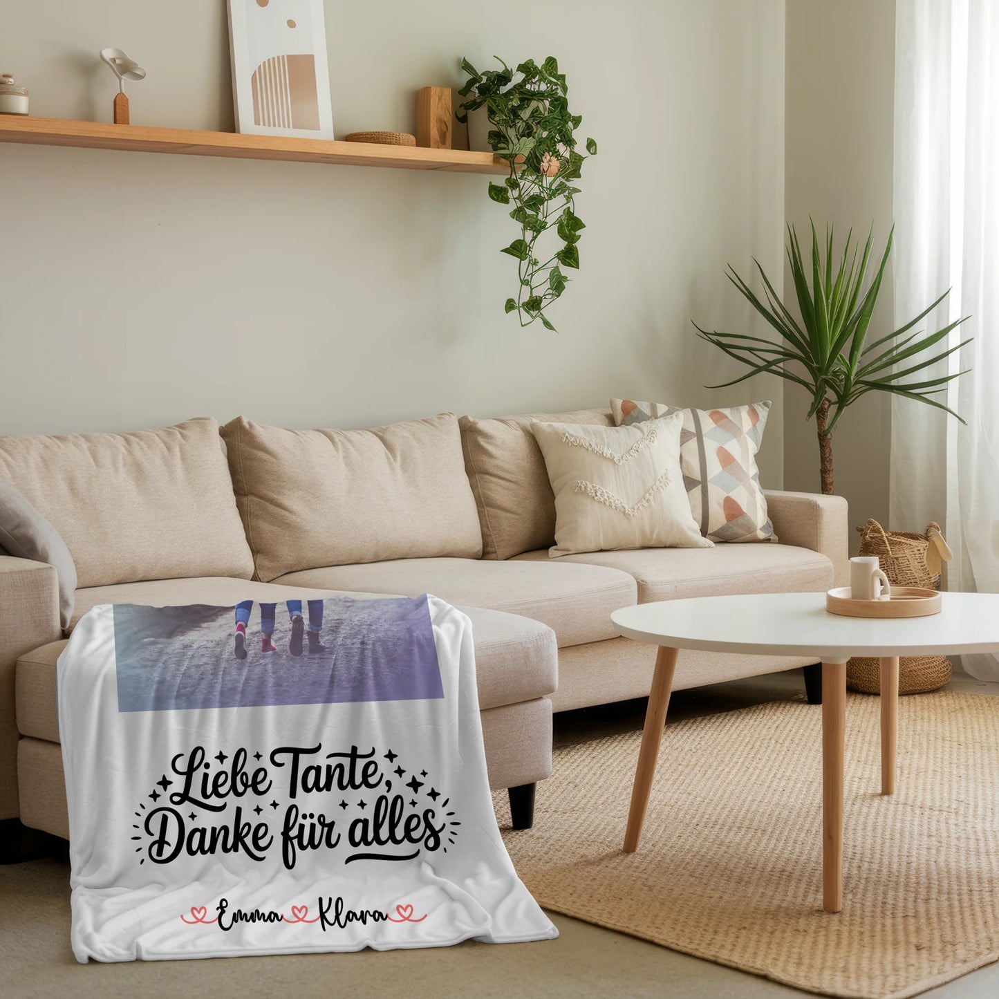 Personalisierte Kuscheldecke Mit Namen Tante Mit Foto und Wunschtext