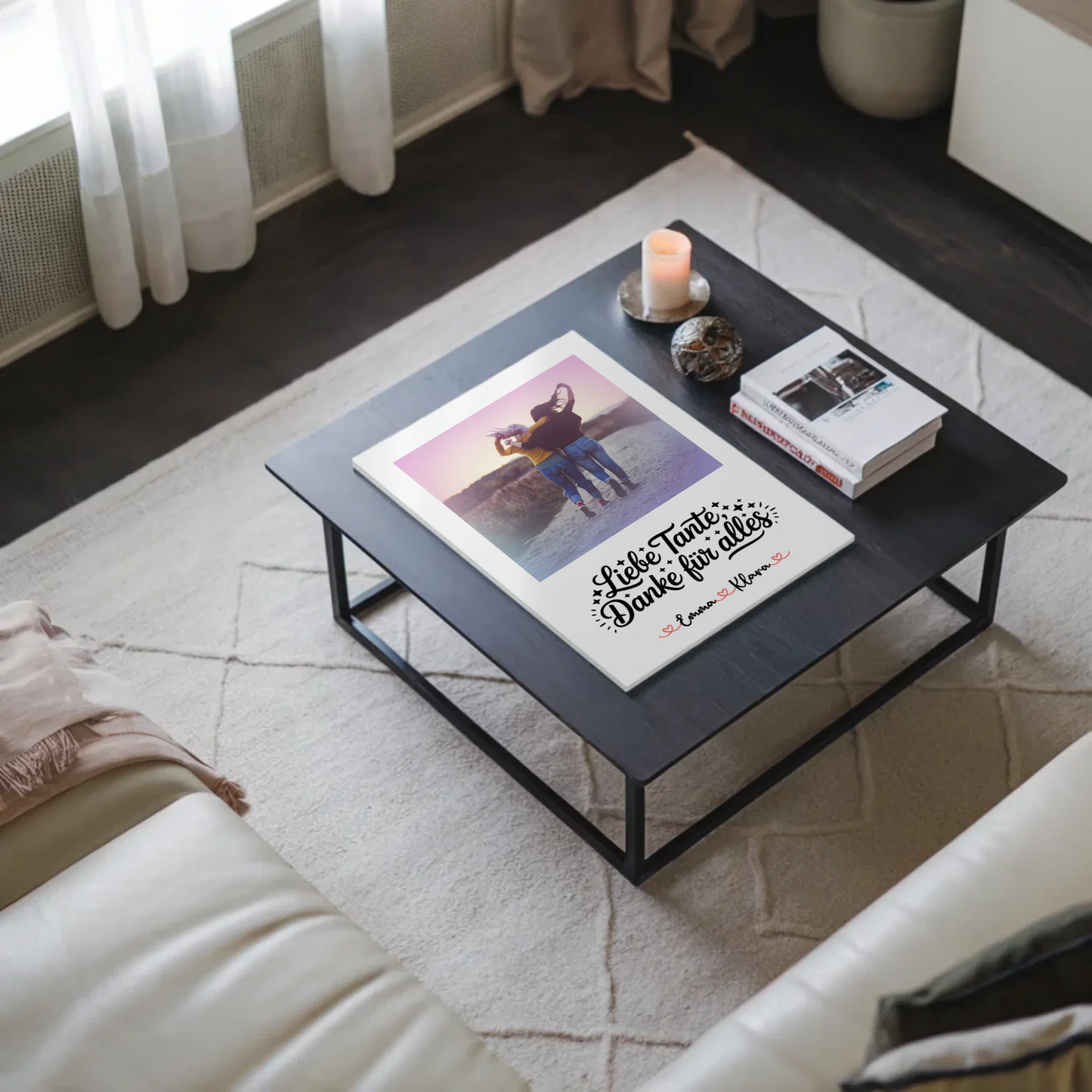 Fotoboard Poster Magnetisch Liebe Tante Danke für alles Mit Foto und Namen