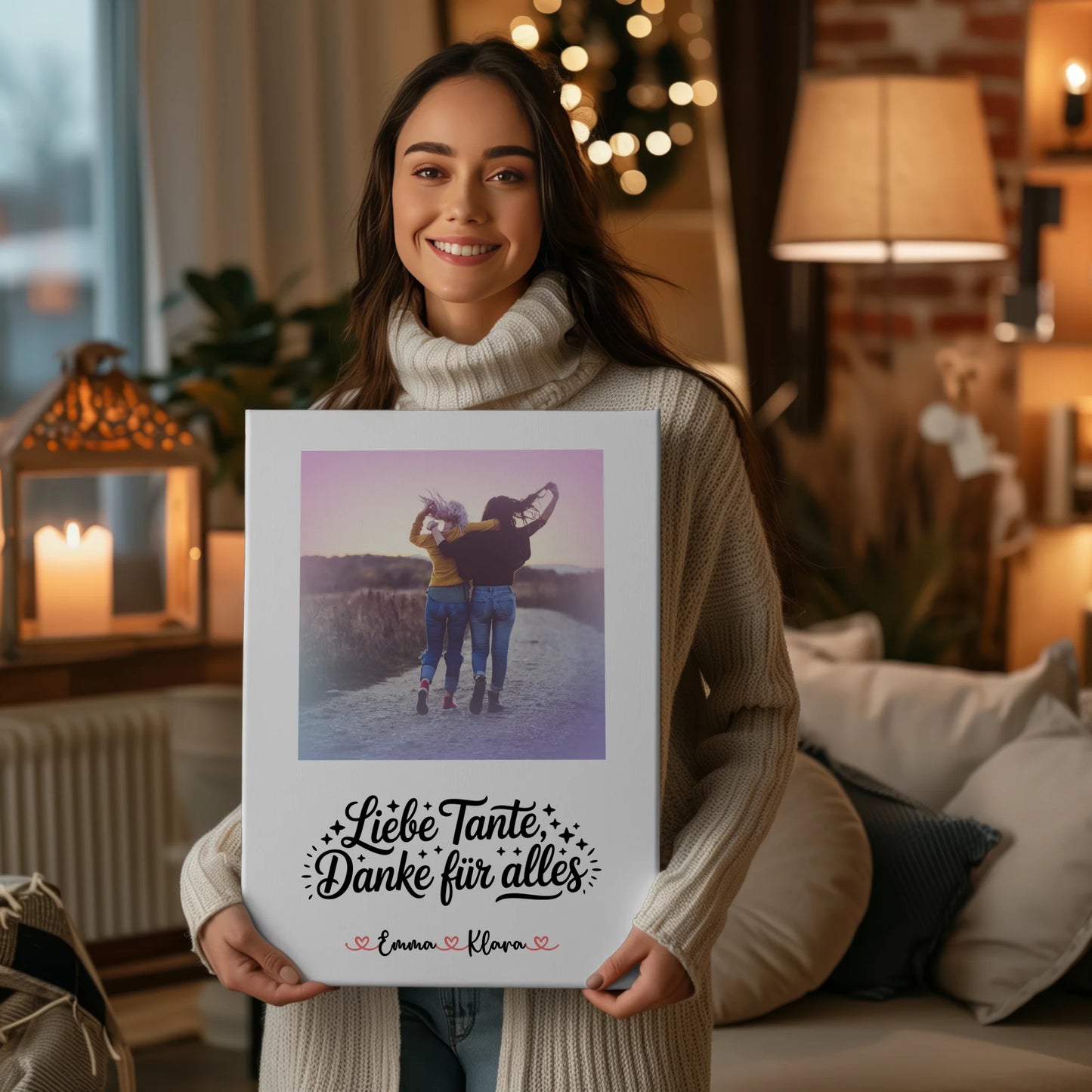 Fotocollage Großes Bild Aus Vielen Kleinen - Liebe Tante Mit Foto & Namen